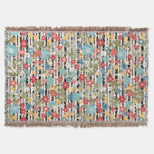 Retro, florale retro deken (Voorkant)