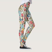 Retro, florale retro leggings (Rechts)