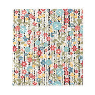 Retro, florale retro notitieblok