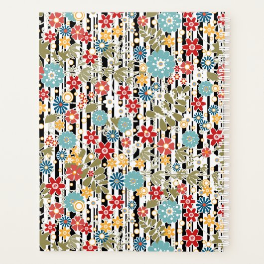 Retro, florale retro planner (Achterkant)