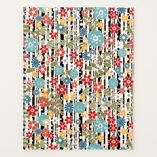 Retro, florale retro planner (Voorkant)