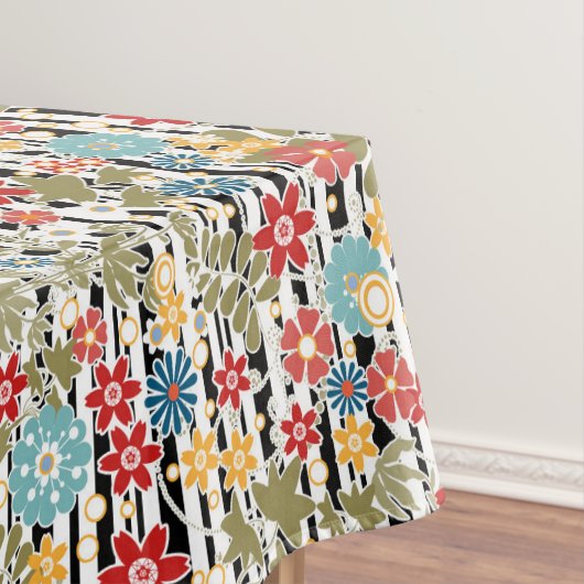 Retro, florale retro tafelkleed (Voorbeeld)