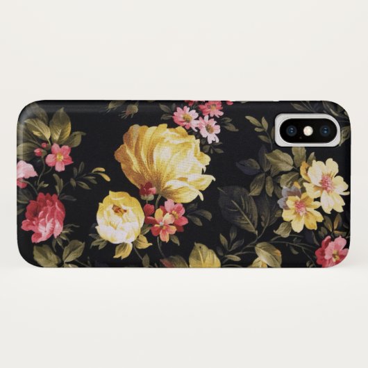 retro florale stof Case-Mate iPhone case (Achterkant (horizontaal))