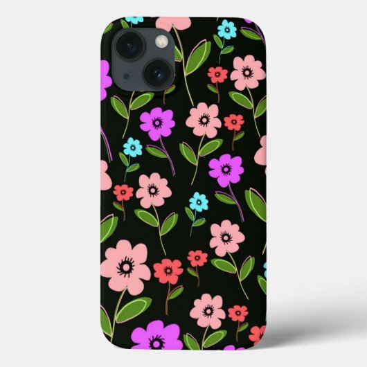 Retro Florals Case-Mate iPhone Case (Achterkant)