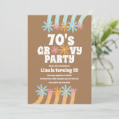 Retro Florals Groovy Teen Birthday Kaart (Staand voorkant)