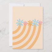 Retro Florals Groovy Teen Birthday Kaart (Achterkant)