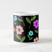 Retro Florals Grote Koffiekop (Voorkant)