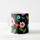 Retro Florals Koffiemok (Voorkant links)