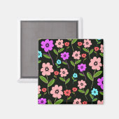 Retro Florals Magneet (Voorkant / Achterkant)