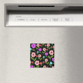 Retro Florals Magneet (Insitu (Vaatwasser))