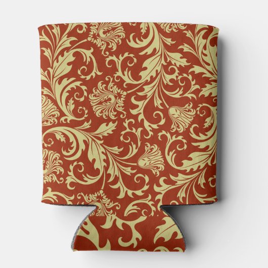 Retro florals:  patroonachtergrond. blikjeskoeler (Achterkant)