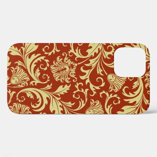 Retro florals:  patroonachtergrond. Case-Mate iPhone case (Achterkant (horizontaal))