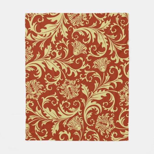Retro florals:  patroonachtergrond. fleece deken (Voorkant)