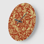 Retro florals: patroonachtergrond. grote klok (Hoek)
