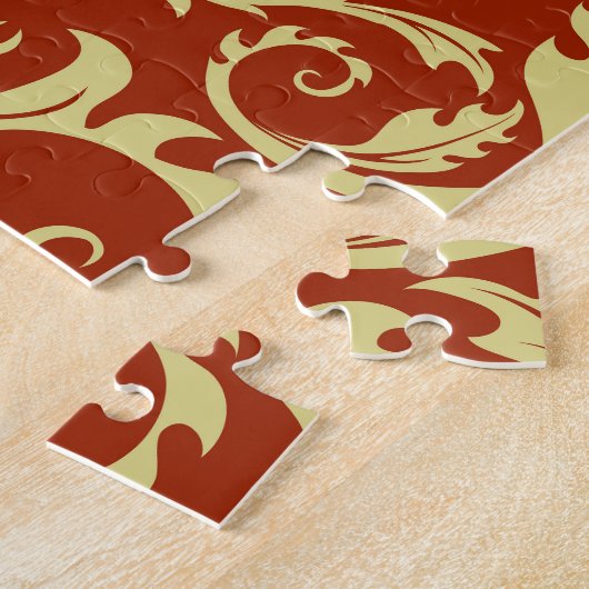 Retro florals: patroonachtergrond. legpuzzel (Zijkant)