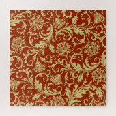 Retro florals: patroonachtergrond. legpuzzel (Horizontaal)