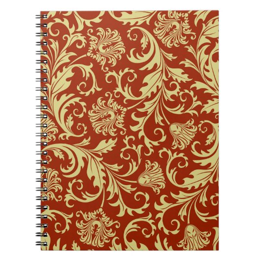 Retro florals:  patroonachtergrond. notitieboek (Voorkant)