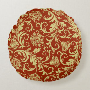 Retro florals:  patroonachtergrond. rond kussen