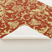 Retro florals: patroonachtergrond. sherpa deken (3/4)