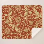 Retro florals: patroonachtergrond. sherpa deken (Voorkant (horizontaal))