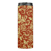 Retro florals: patroonachtergrond. thermosbeker (Achterkant)
