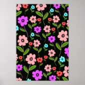 Retro Florals Poster (Voorkant)