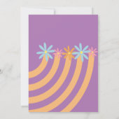 Retro Florals Way Two Groovy Birthday Kaart (Achterkant)