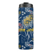 Retro, floreel patroon thermosbeker (Voorkant)