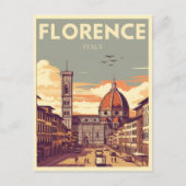 Retro Florence, Firenze Italië reisgeschenken Briefkaart (Voorkant)
