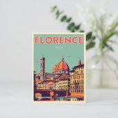 Retro Florence, Firenze Italië reisgeschenken Briefkaart (Staand voorkant)