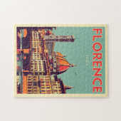 Retro Florence, Firenze Italië reisgeschenken Legpuzzel (Horizontaal)