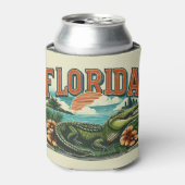 Retro Florida Alligator Blikjeskoeler (Blikje Voorkant)