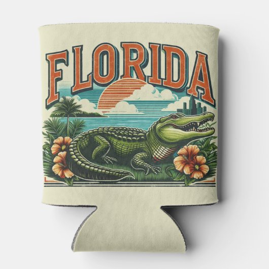 Retro Florida Alligator Blikjeskoeler (Achterkant)