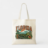 Retro Florida Alligator Tote Bag (Achterkant)
