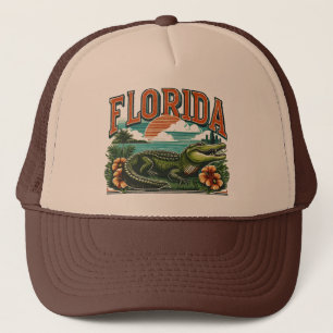 Retro Florida Alligator Trucker Pet