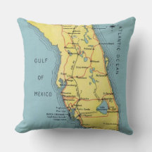 Retro Florida ansichtkaart kaartkussen