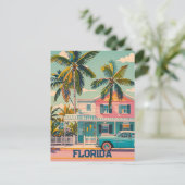  retro florida briefkaart (Staand voorkant)
