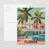  retro florida briefkaart (Voorkant / Achterkant)