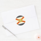 Retro  Florida Flag Ronde Sticker (Envelop)