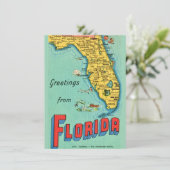 Retro Florida Kaart Bewegende Aankondiging (Staand voorkant)