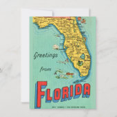 Retro Florida Kaart Bewegende Aankondiging (Voorkant)