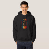 Retro Florida Keys Fietsroute. Hoodie (Voorkant volledig)