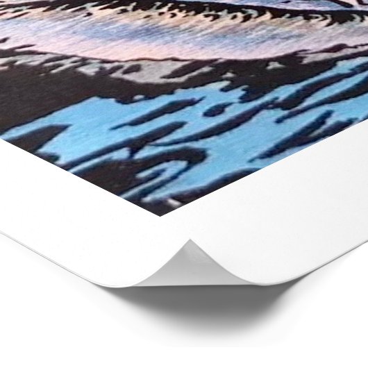 Retro Florida Oranje Poster Print (Hoek)