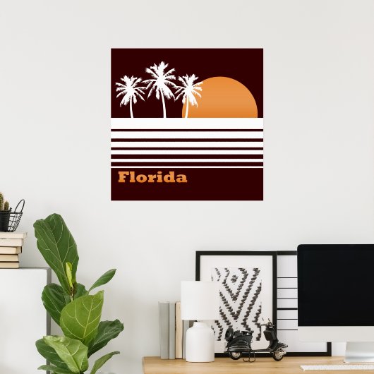 Retro Florida Poster (Thuiskantoor)