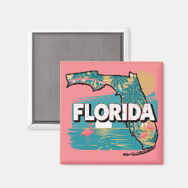 Retro Florida Silhouette Magneet