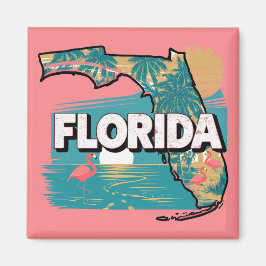 Retro Florida Silhouette Magneet