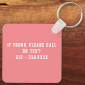 Retro Florida Silhouette Square Sleutelhanger (Achterkant)