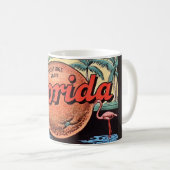 Retro Florida Sinaasappel Koffiemok (Voorkant rechts)