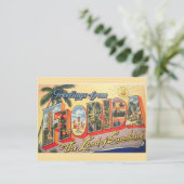 Retro Florida staat. Briefkaart (Staand voorkant)