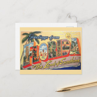 Retro Florida staat. Briefkaart